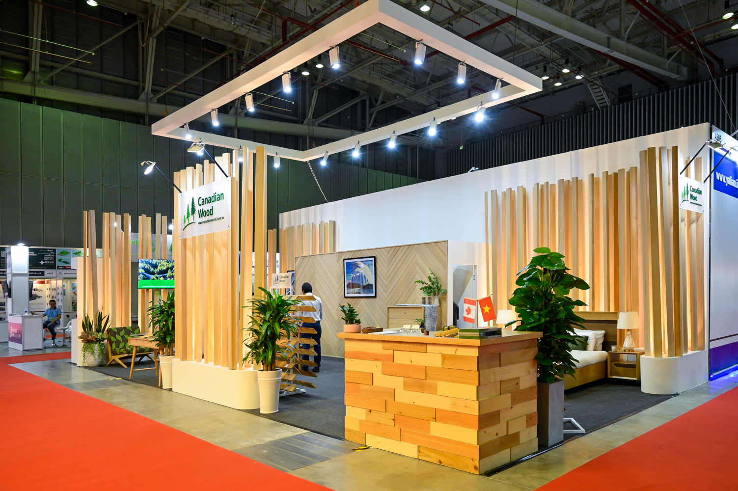 Canadian Wood Vietnam booth at VietnamWood event SECC